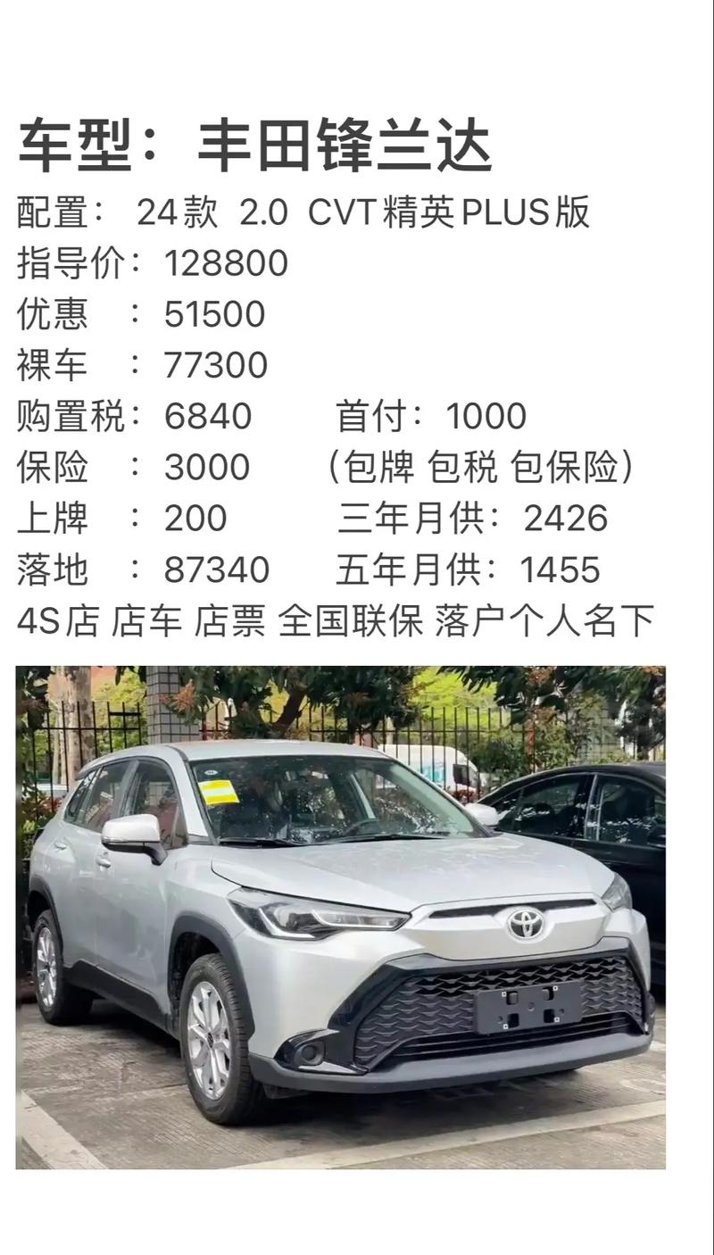 锋兰达丰田新款价格,2022款丰田锋兰达