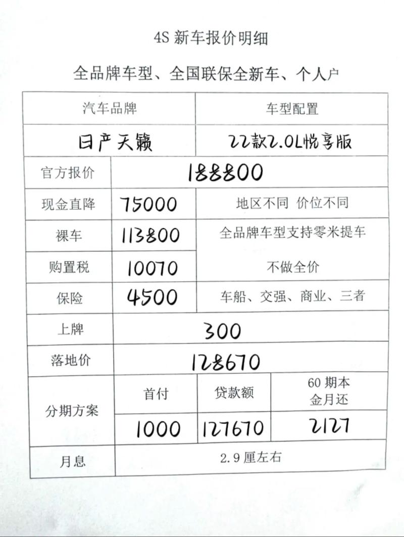尼桑车价查询／尼桑车售价