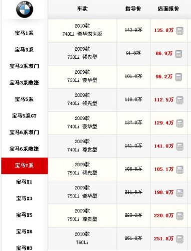 七系宝马多少钱一辆／宝马7系多少钱